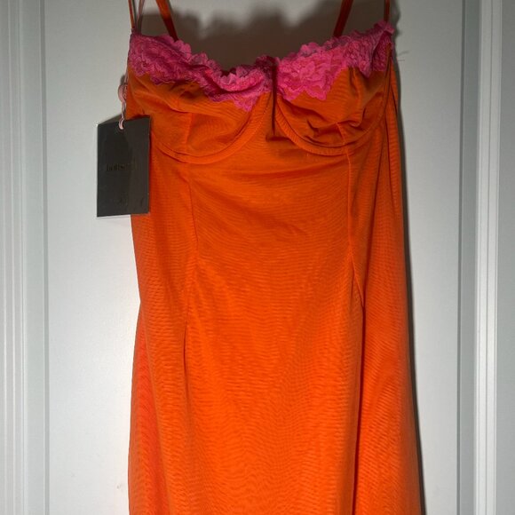 House of CB Flame Orange Maxi Dress NWT - Picture 7 of 14